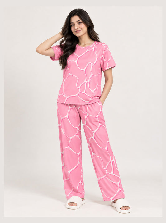 Pink Pebble Flow Co-Ord Set