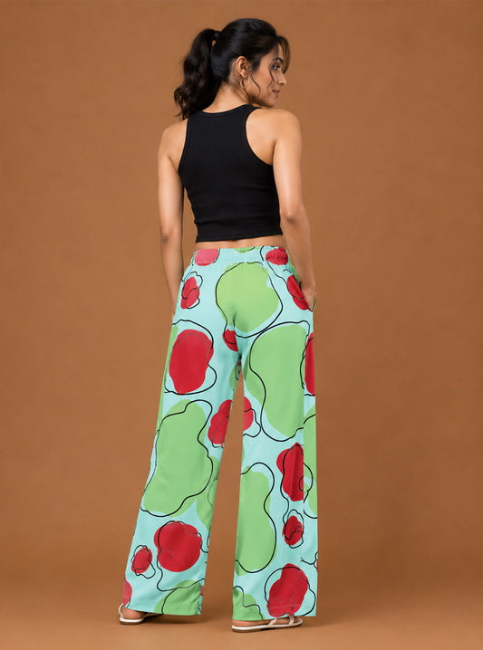 Modern Organic Shapes Printed Trouser