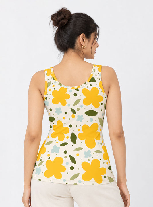 Golden Daisy Printed Sando