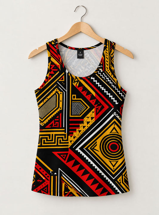 Tribal Fusion Printed Top Tank