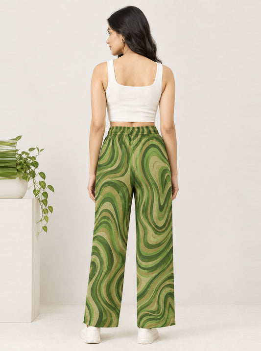 Golden Ikat Printed Trouser