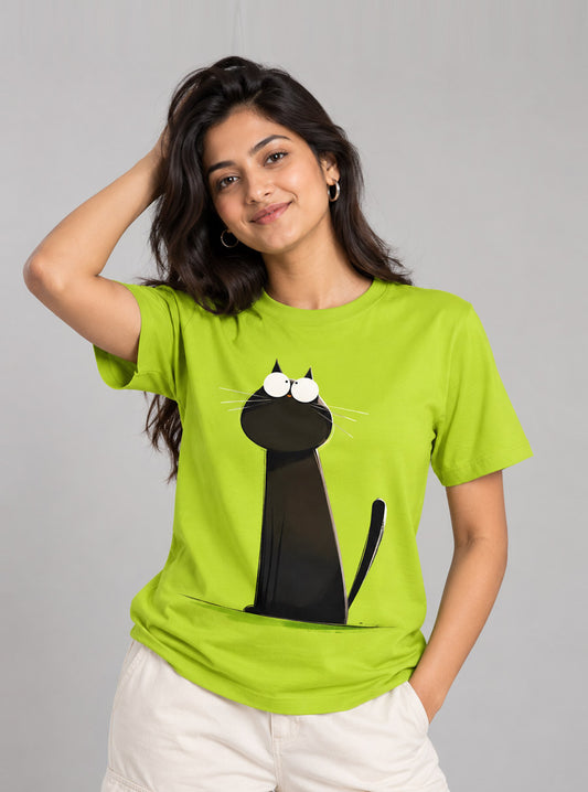 Cute Minimal Black Cat Tee
