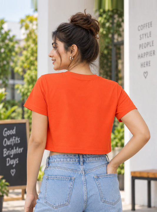 Happy Daisy Print Crop Top