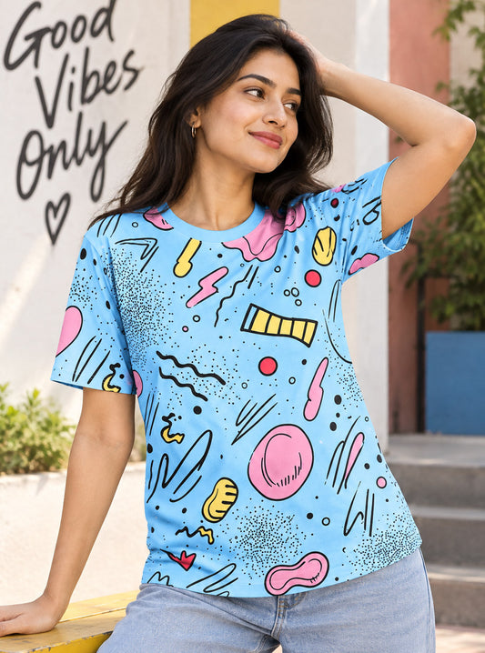 Colorful Memphis Pop Art Tee