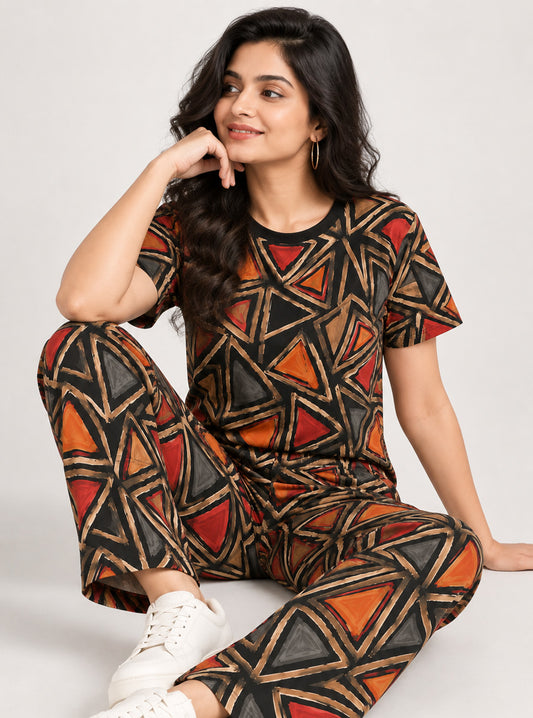 Geometric Tribal Print Co-Ord Set